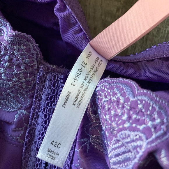 Wireless Lace Bra By Comfort Choice® Lilac… - Picture 6 of 7